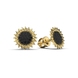 Сережки «Соняшник» з жовтого золота, з чорними діамантами 326173122 від виробника ювелірних прикрас LUNET JEWELLERY по ціні 20 984 грн грн: 10