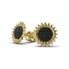 Сережки «Соняшник» з жовтого золота, з чорними діамантами 326173122 від виробника ювелірних прикрас LUNET JEWELLERY по ціні 20 984 грн грн: 12