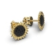 Сережки «Соняшник» з жовтого золота, з чорними діамантами 326173122 від виробника ювелірних прикрас LUNET JEWELLERY по ціні 20 984 грн грн: 15