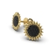 Сережки «Соняшник» з жовтого золота, з чорними діамантами 326173122 від виробника ювелірних прикрас LUNET JEWELLERY по ціні 20 984 грн грн: 13